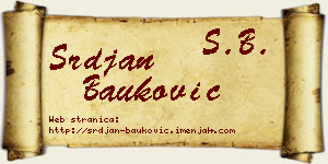 Srđan Bauković vizit kartica